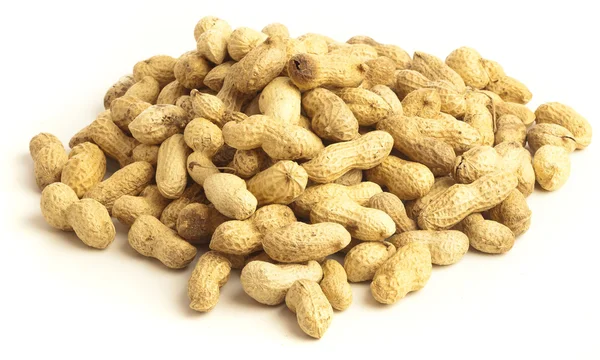 Cacahuètes Pile Isolée Sur Fond Blanc — Photo