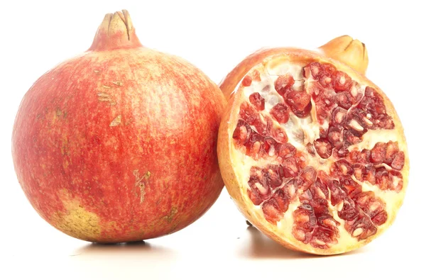 Fresh Pomegranate Isolated White Background — Stock Photo, Image
