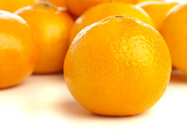 Closeup Mandarin Orange Stack White Background — Stock Photo, Image