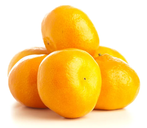 Mandarin Appelsin Stak Hvid Baggrund - Stock-foto