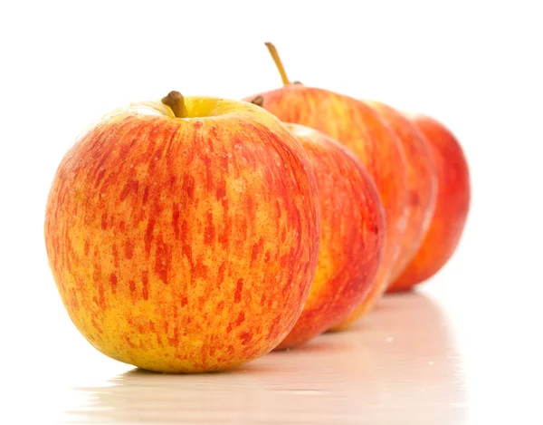 Červená Jablka Izolované Bílém Pozadí — Stock fotografie