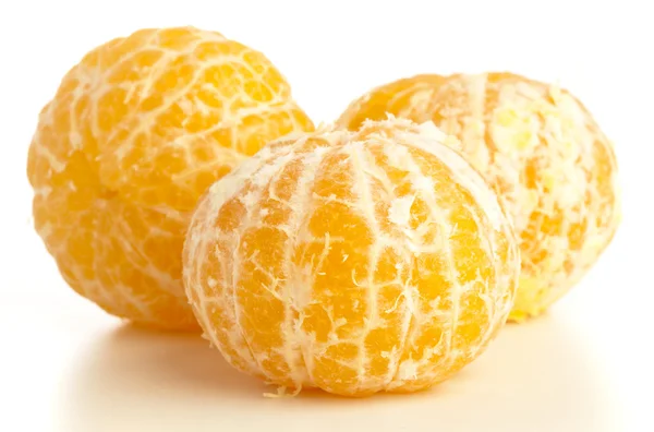 Mandarin Appelsin Skrællet Isoleret Hvid Baggrund - Stock-foto