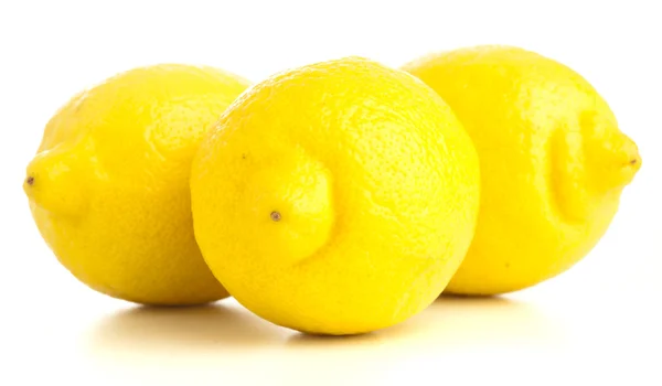 Свежий Лимон Белом Фоне — стоковое фото