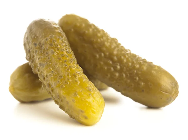 stock image fresh gherkins isolated on a white background