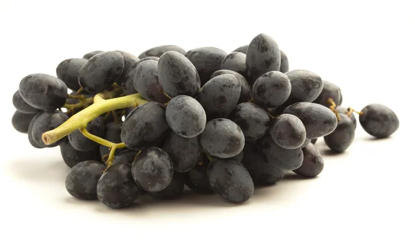 Zwart Druiven Geïsoleerd Een Witte Achtergrond — Stockfoto