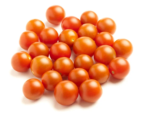 Tomates Cherry Aislados Sobre Fondo Blanco — Foto de Stock