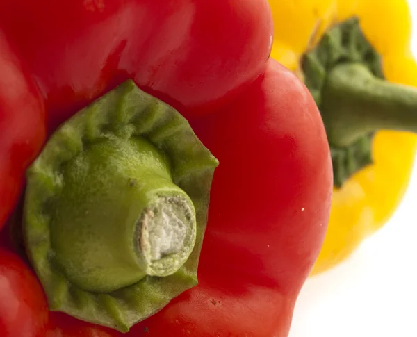 Red Yellow Green Pepper White Stock Picture