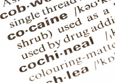 Cocaine word clipart