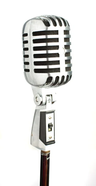 Vintage mikrofon izole — Stok fotoğraf