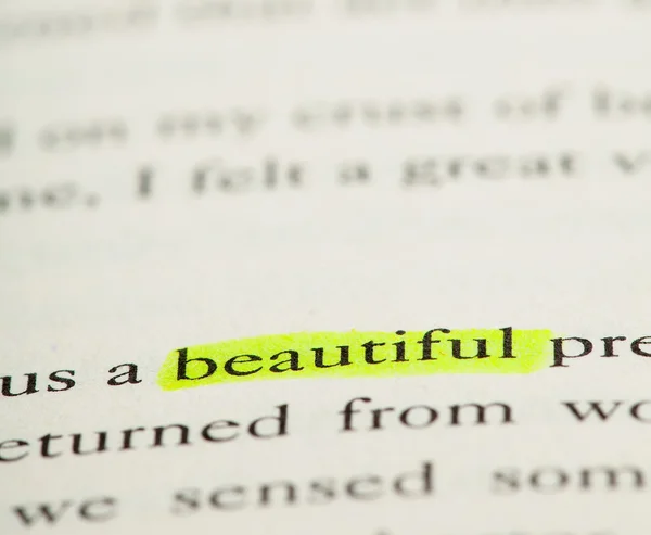 Palavra bonita — Fotografia de Stock