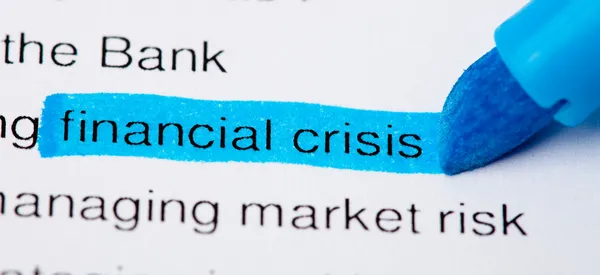 Заголовки газет - фінансова криза 2008 року — стокове фото