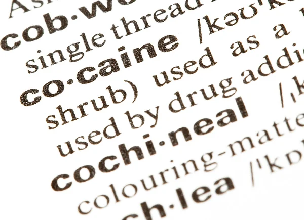 Kokain kelime — Stok fotoğraf