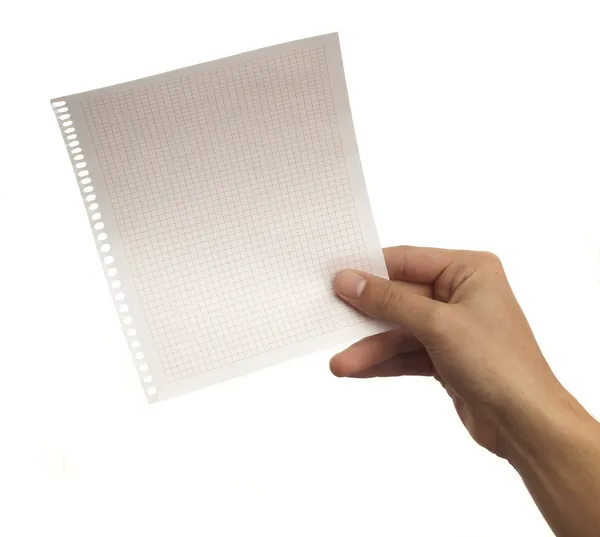 Bir kağıt tutan el — Stok fotoğraf