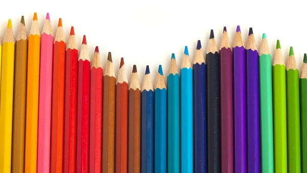 Crayons wave — Stock Photo, Image