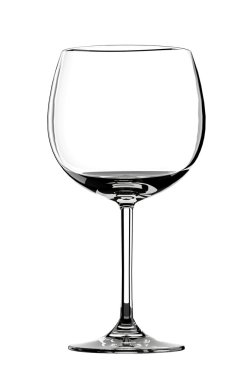 Empty red wine glass clipart