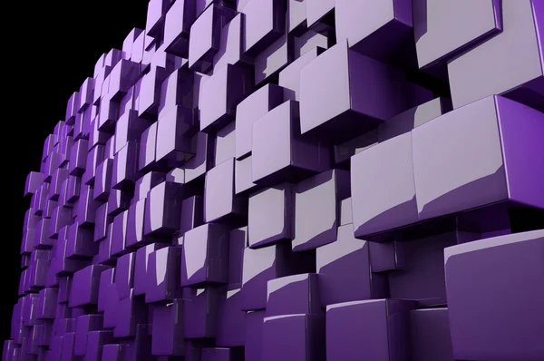 Cubos 3d abstractos en púrpura — Foto de Stock