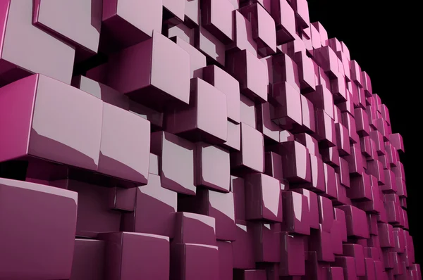 Abstracte 3D-kubussen in roze — Stockfoto