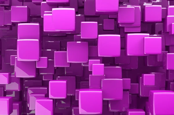 Cubi astratti viola 3D — Foto Stock