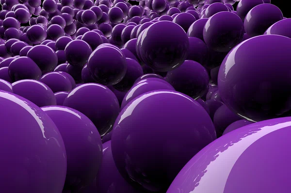 Esferas 3d roxas abstratas — Fotografia de Stock