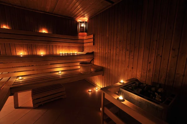 Sauna finlandesa Fotos De Bancos De Imagens Sem Royalties