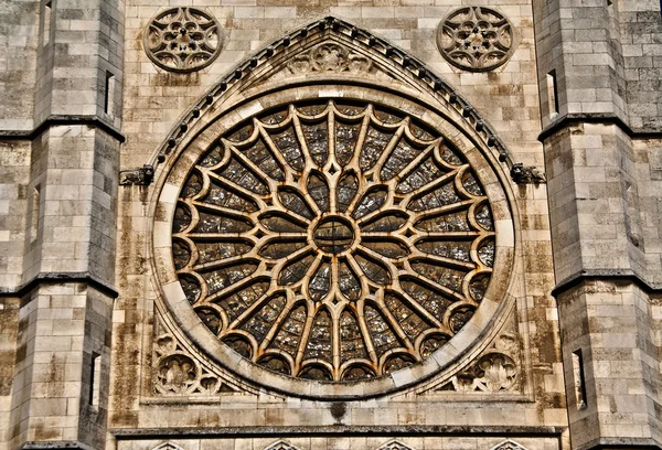 Roseton catedral de Leon — Stockfoto