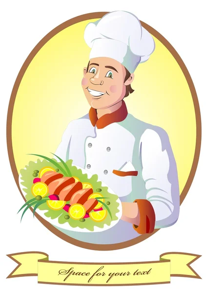 Chief cook — Stock Vector