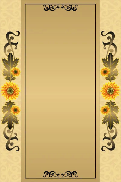 Moldura padrão dourado — Fotografia de Stock