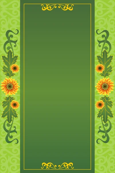 Green pattern frame