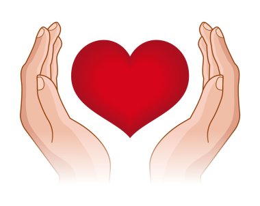 Heart in hands clipart