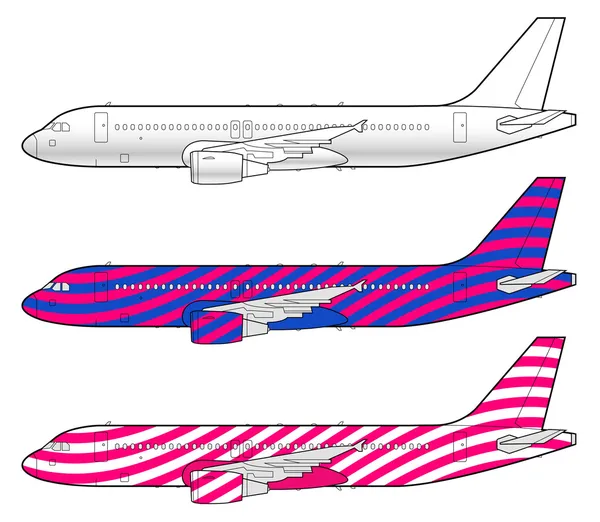 Plantilla Avión Boeing — Archivo Imágenes Vectoriales