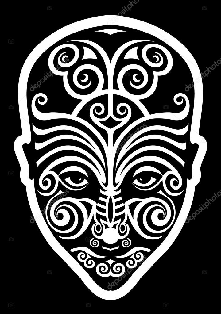 Maori face tattoo