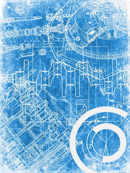 Grunge blueprint textúra — Stock Fotó