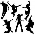 Dancing Women Silhouettes — Stock Vector © EnginKorkmaz #5720378