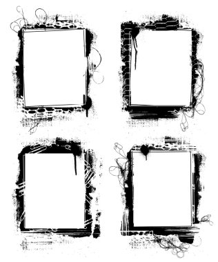 Grunge frames clipart