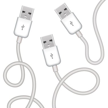 Vector usb plugs clipart