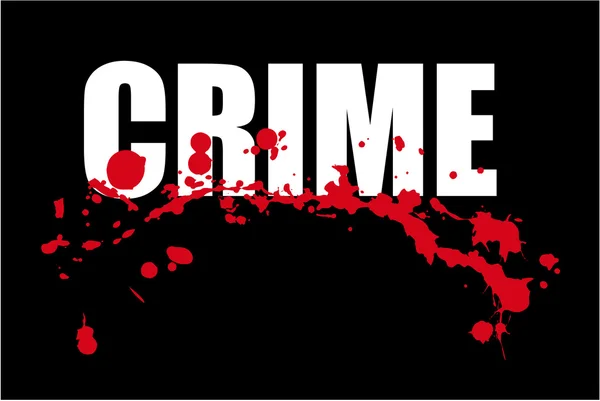 Stichwort Verbrechen Mit Blut Den Händen — Stockvektor