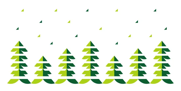 矢量格式的白色简约圣诞树 — 图库矢量图片
