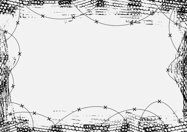 Grunge Frame Border Grey Background — Stock Vector