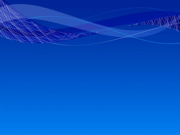 Blauer Hintergrund Für Präsentation Mit Wellen — Stockvektor