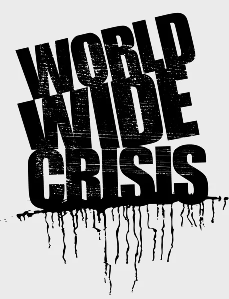 World wide crisis headline — Stock Vector