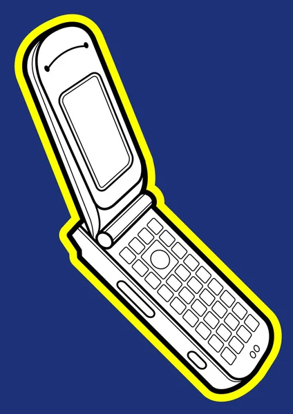 Flip téléphone mobile flip téléphone mobile — Image vectorielle