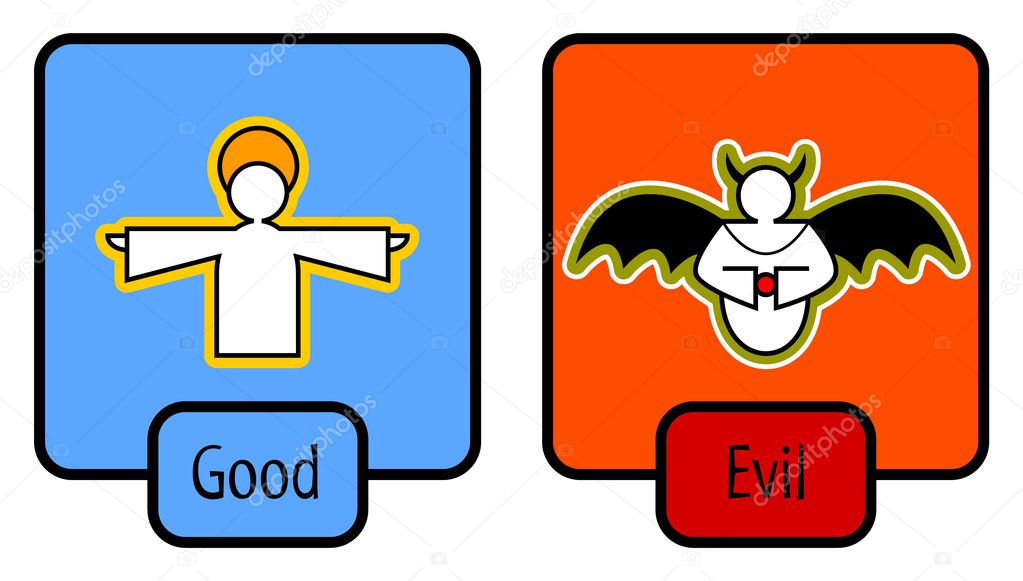 Good and evil symbols