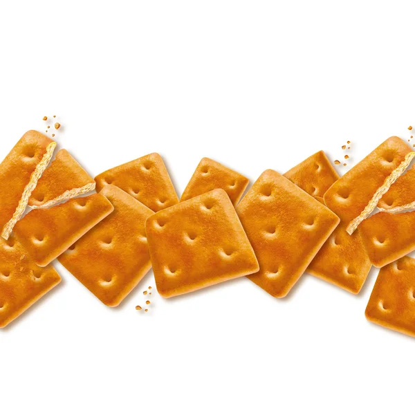 Vierkante crackers — Stockfoto