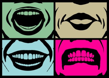 Mouth expressions clipart