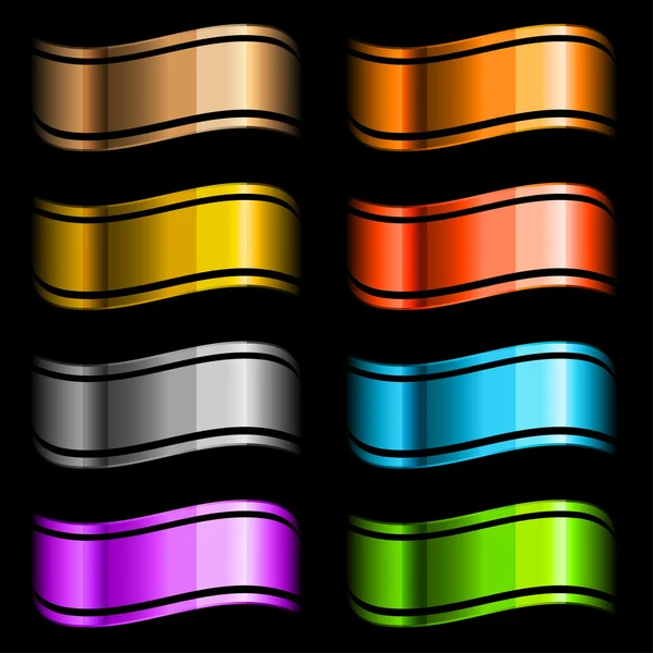 Set di nastri lucidi a colori — Vettoriale Stock