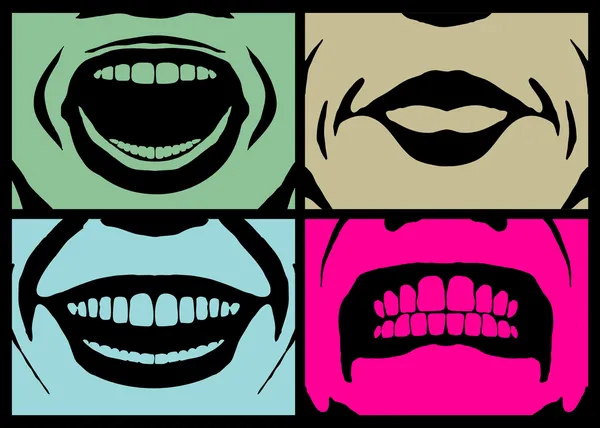Рот вирази — стоковий вектор