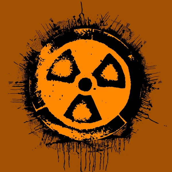 Sinal radioativo — Vetor de Stock