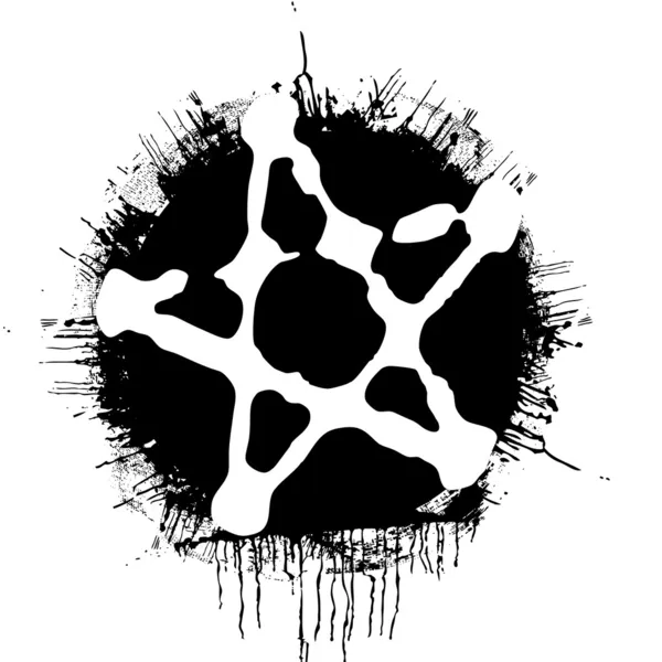 Grunge-Pentagramm — Stockvektor