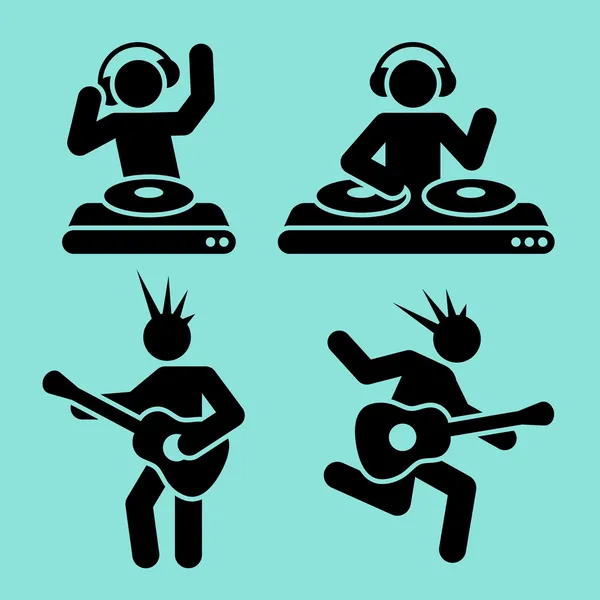 Music pictograms — Stock Vector