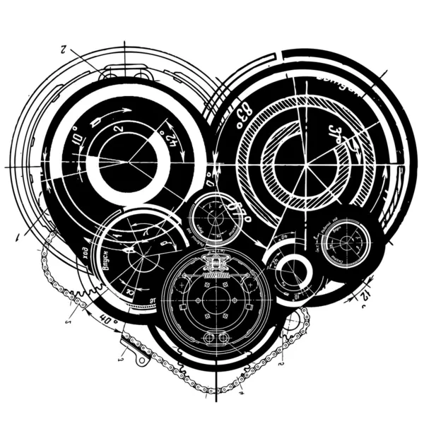 Umění ilustrace srdce — Stockový vektor